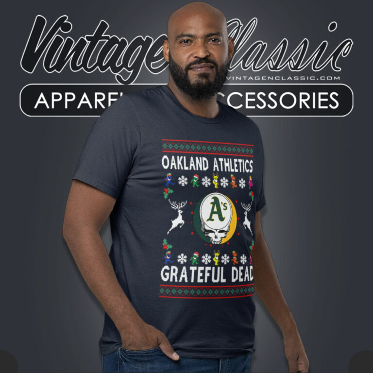 Grateful Dead Oakland Athletics Ugly Christmas T Shirt Grateful Dead Oakland Athletics Ugly Christmas T Shirt