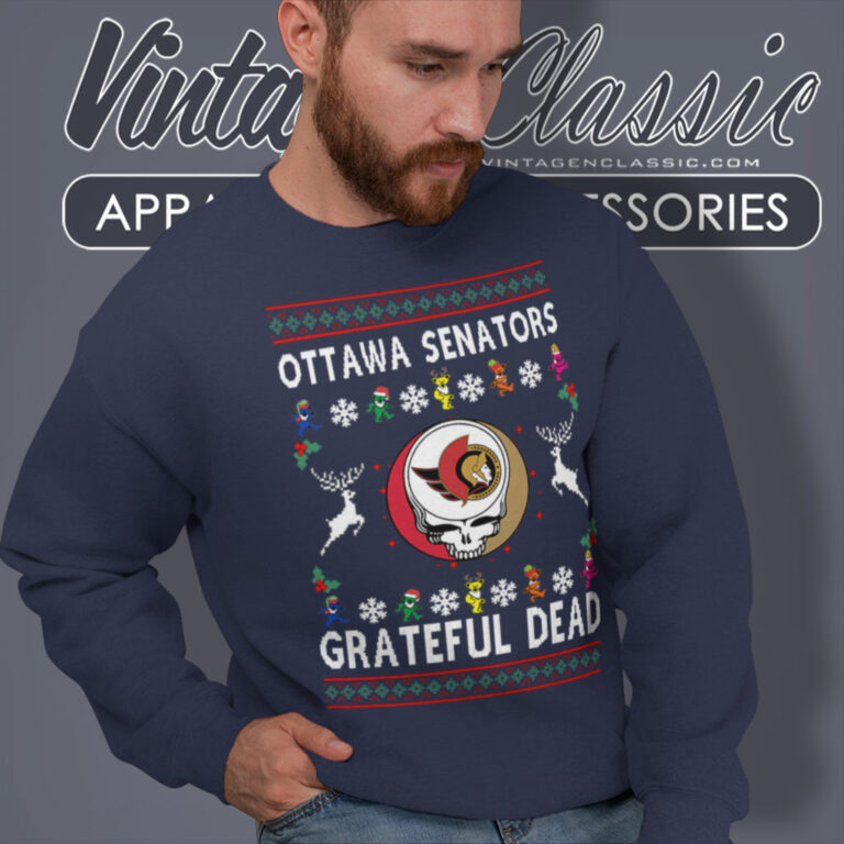 Grateful Dead Ottawa Senators Ugly Christmas Sweatshirt Grateful Dead Ottawa Senators Ugly Christmas Sweatshirt