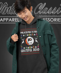 Grateful Dead Philadelphia Flyers Ugly Christmas Hoodie