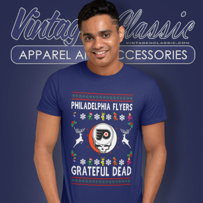 Grateful Dead Philadelphia Flyers Ugly Christmas T Shirt Grateful Dead Philadelphia Flyers Ugly Christmas T Shirt