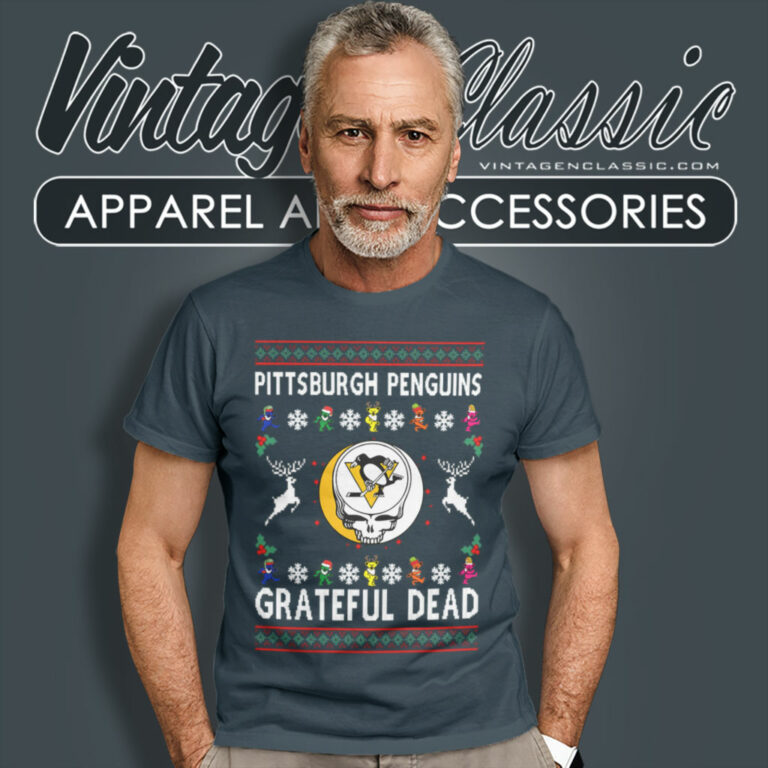 Grateful Dead Pittsburgh Penguins Ugly Christmas T Shirt Grateful Dead Pittsburgh Penguins Ugly Christmas T Shirt
