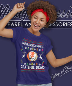 Grateful Dead San Francisco Giants Ugly Christmas Women T Shirt