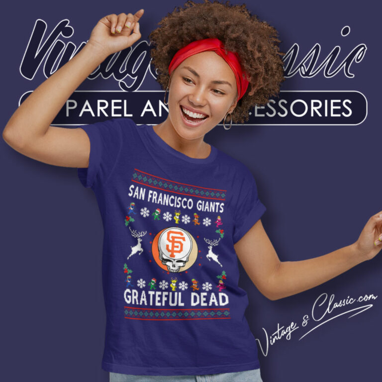 Grateful Dead San Francisco Giants Ugly Christmas Women T Shirt Grateful Dead San Francisco Giants Ugly Christmas Women T Shirt