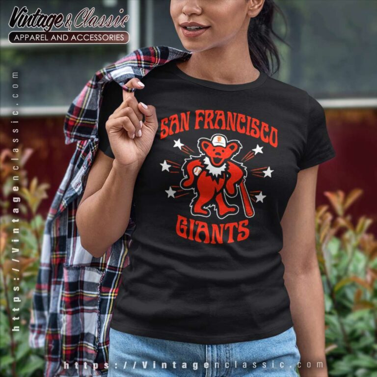 Grateful Dead San Francisco Giants Bear Women TShirt Grateful Dead San Francisco Giants Bear Women TShirt