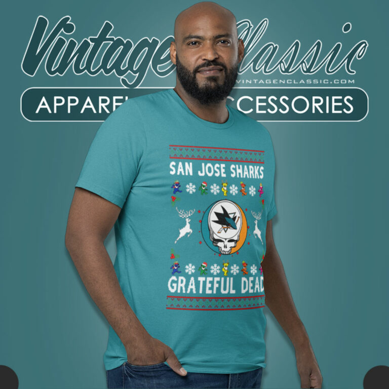 Grateful Dead San Jose Sharks Ugly Christmas T Shirt Grateful Dead San Jose Sharks Ugly Christmas T Shirt