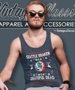 Grateful Dead Seattle Kraken Ugly Christmas Tank Top Racerback