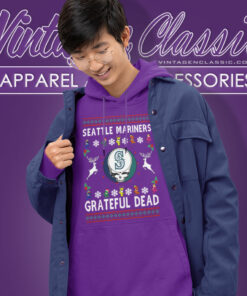 Grateful Dead Seattle Mariners Ugly Christmas Hoodie