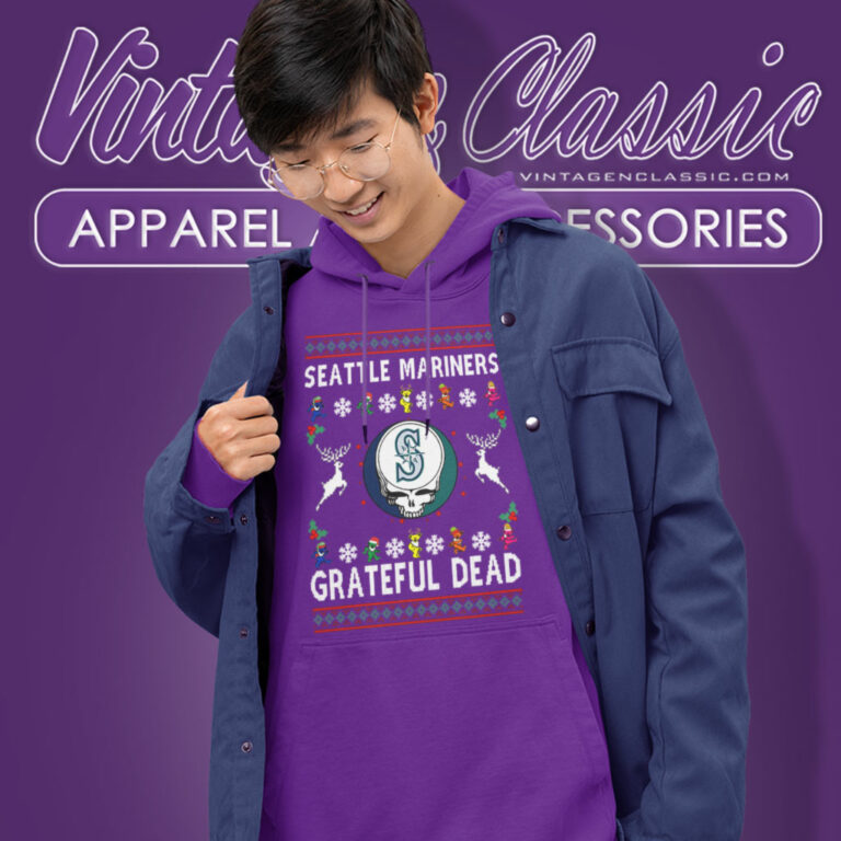 Grateful Dead Seattle Mariners Ugly Christmas Hoodie Grateful Dead Seattle Mariners Ugly Christmas Hoodie