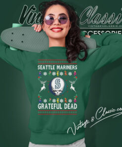 Grateful Dead Seattle Mariners Ugly Christmas Sweatshirt