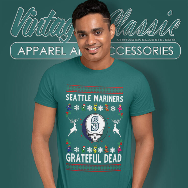 Grateful Dead Seattle Mariners Ugly Christmas T Shirt Grateful Dead Seattle Mariners Ugly Christmas T Shirt
