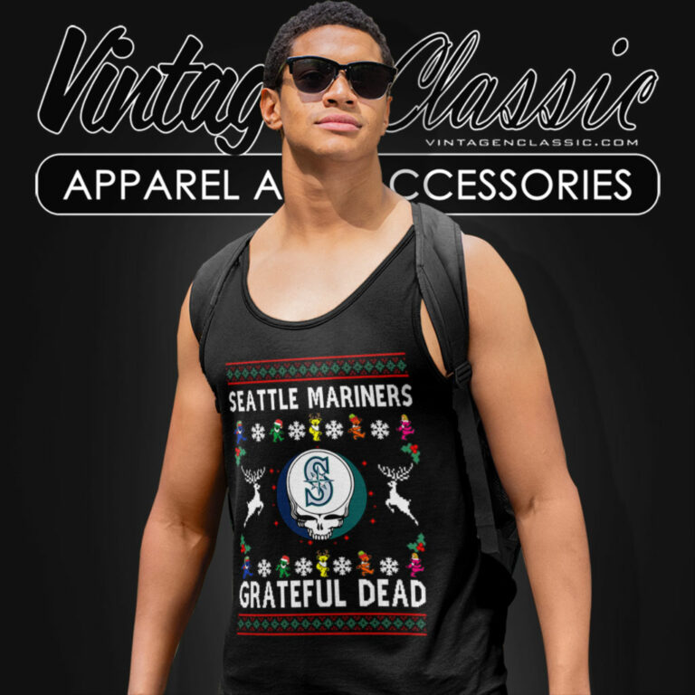 Grateful Dead Seattle Mariners Ugly Christmas Tank Top Racerback Grateful Dead Seattle Mariners Ugly Christmas Tank Top Racerback
