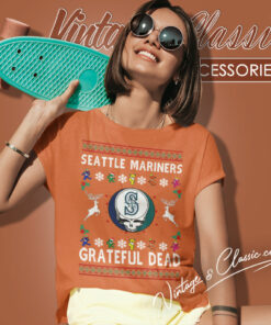 Grateful Dead Seattle Mariners Ugly Christmas Women T Shirt