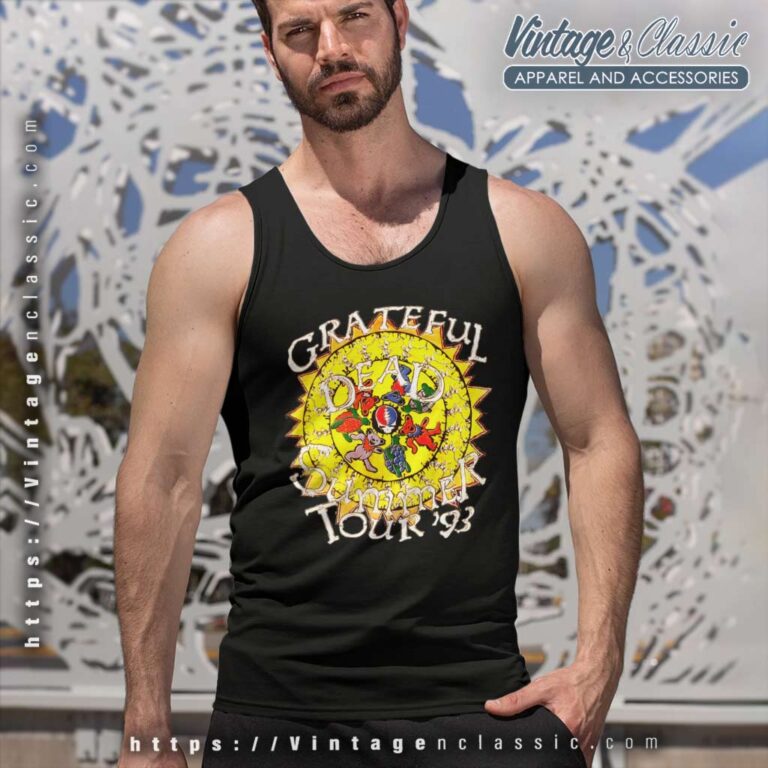 Grateful Dead Shirt 1993 Summer Tour Tank Top Racerback Grateful Dead Shirt 1993 Summer Tour Tank Top Racerback