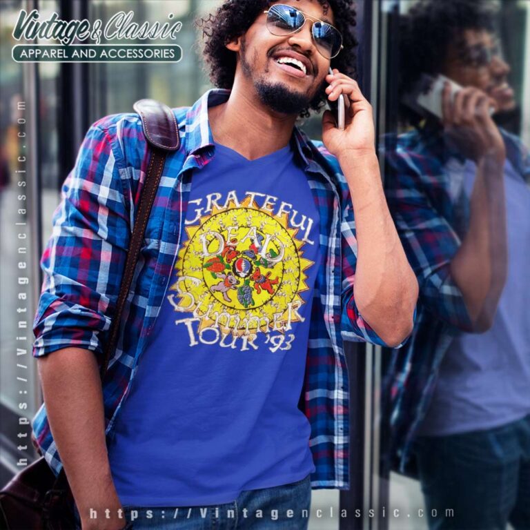 Grateful Dead Shirt 1993 Summer Tour V Neck TShirt Grateful Dead Shirt 1993 Summer Tour V Neck TShirt