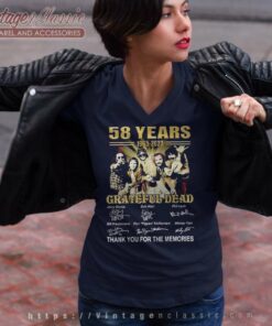 Grateful Dead Shirt 58 Years 1965 2023 Thank You For The Memories V Neck TShirt