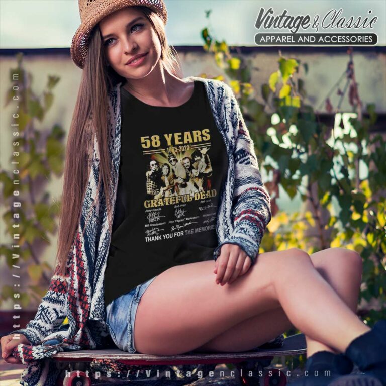 Grateful Dead Shirt 58 Years 1965 2023 Thank You For The Memories Women TShirt Grateful Dead Shirt 58 Years 1965 2023 Thank You For The Memories Women TShirt