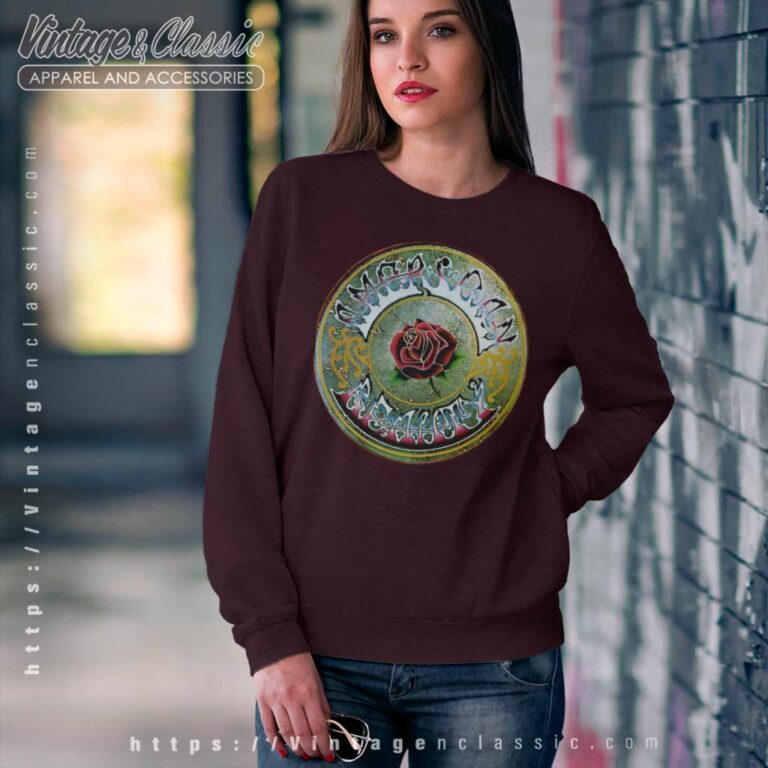 Grateful Dead Shirt American Beauty Album Cover Sweatshirt Grateful Dead Shirt American Beauty Album Cover Sweatshirt