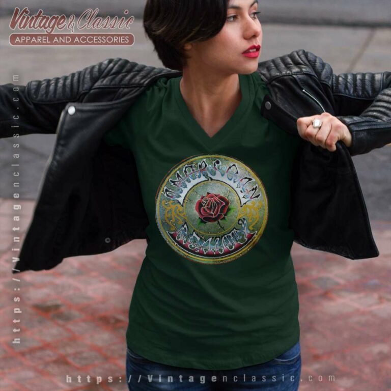 Grateful Dead Shirt American Beauty Album Cover V Neck TShirt Grateful Dead Shirt American Beauty Album Cover V Neck TShirt