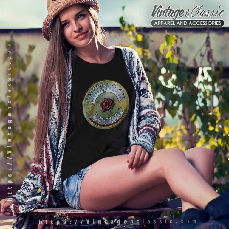Grateful Dead Shirt American Beauty Album Cover Women TShirt Grateful Dead Shirt American Beauty Album Cover Women TShirt