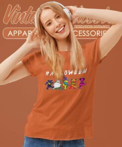 Grateful Dead Shirt Bears Dancing Happy Halloween Women TShirt
