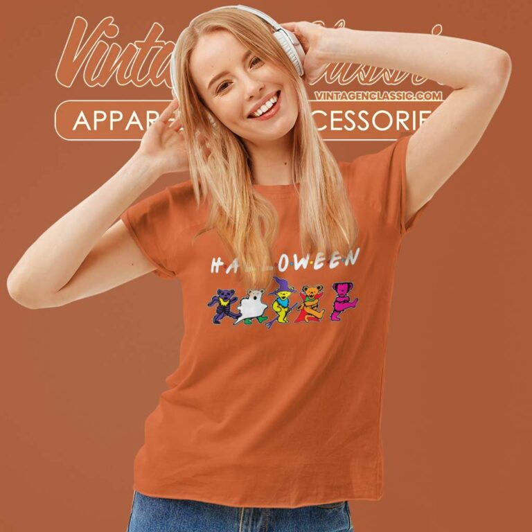 Grateful Dead Shirt Bears Dancing Happy Halloween Women TShirt Grateful Dead Shirt Bears Dancing Happy Halloween Women TShirt
