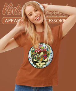 Grateful Dead Shirt Dancing Bears And Mushrooms By Little Dasypus Women TShirt