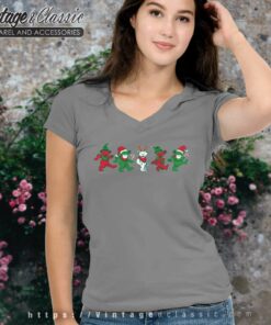 Grateful Dead Shirt Dancing Bears Christmas V Neck TShirt