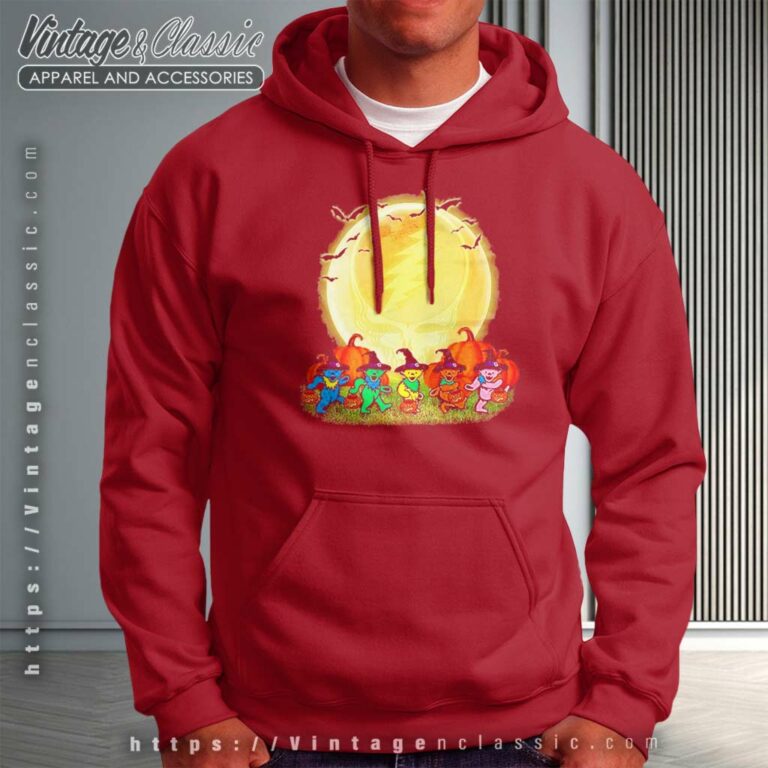 Grateful Dead Shirt Dancing Bears Moon Pumpkin Halloween Hoodie Grateful Dead Shirt Dancing Bears Moon Pumpkin Halloween Hoodie