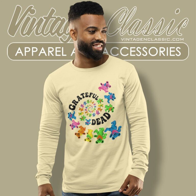 Grateful Dead Shirt Dancing Bears Spiral Long Sleeve Tee Grateful Dead Shirt Dancing Bears Spiral Long Sleeve Tee