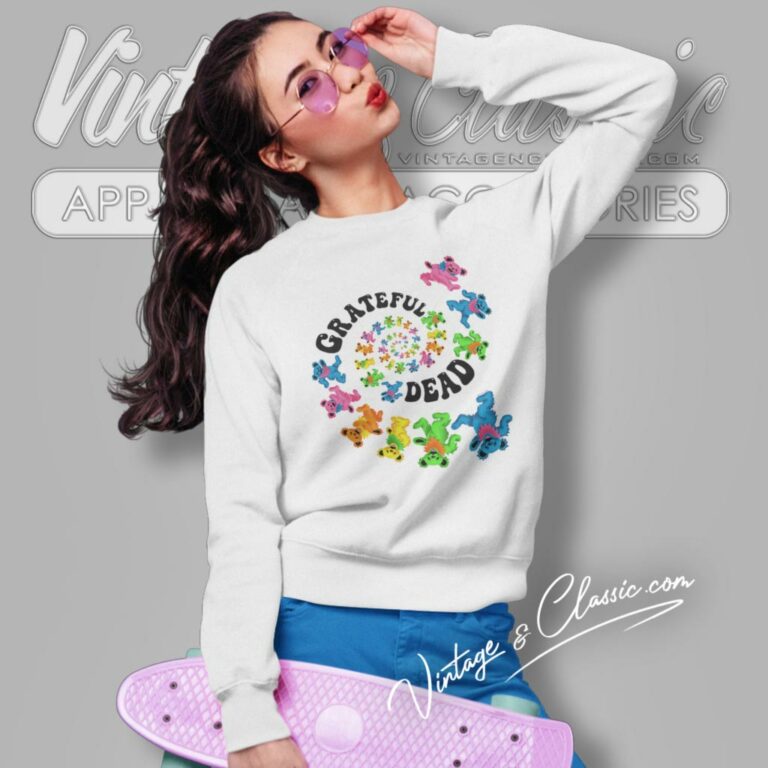 Grateful Dead Shirt Dancing Bears Spiral Sweatshirt Grateful Dead Shirt Dancing Bears Spiral Sweatshirt