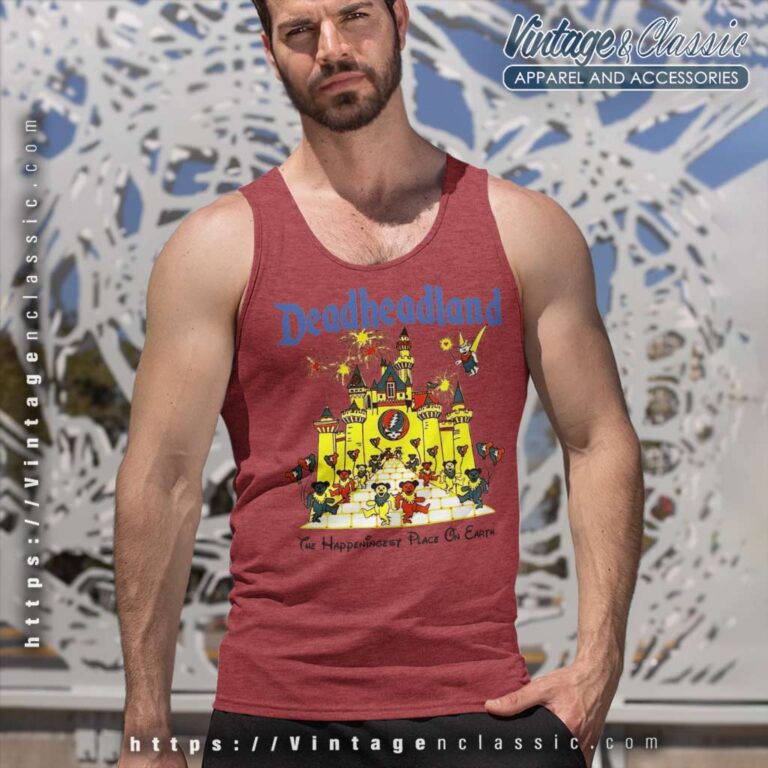 Grateful Dead Shirt Deadheadland The Happeningest Place On Earth Tank Top Racerback Grateful Dead Shirt Deadheadland The Happeningest Place On Earth Tank Top Racerback