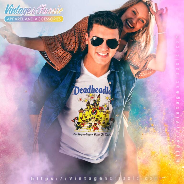 Grateful Dead Shirt Deadheadland The Happeningest Place On Earth V Neck TShirt Grateful Dead Shirt Deadheadland The Happeningest Place On Earth V Neck TShirt