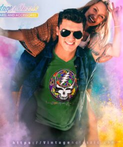Grateful Dead Shirt Digital Dead Steal Your Fractal Tour V Neck TShirt