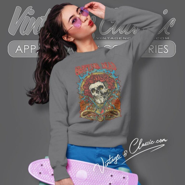 Grateful Dead Shirt Flowering Dead Skeleton Sweatshirt Grateful Dead Shirt Flowering Dead Skeleton Sweatshirt