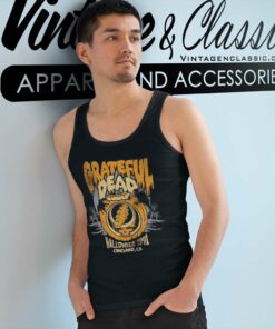 Grateful Dead Shirt Halloween 1991 Oakland Pumpkin 4 Grateful Dead Shirt Halloween 1991 Oakland Pumpkin Tank Top Racerback