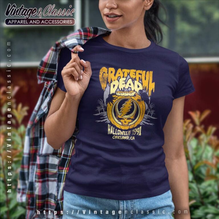 Grateful Dead Shirt Halloween 1991 Oakland Pumpkin Women TShirt Grateful Dead Shirt Halloween 1991 Oakland Pumpkin Women TShirt