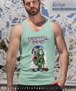 Grateful Dead Shirt Joker Skeleton Jester Roses Tank Top Racerback