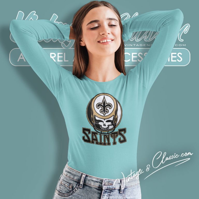 Grateful Dead Shirt New Orleans Saints Long Sleeve Tee Grateful Dead Shirt New Orleans Saints Long Sleeve Tee