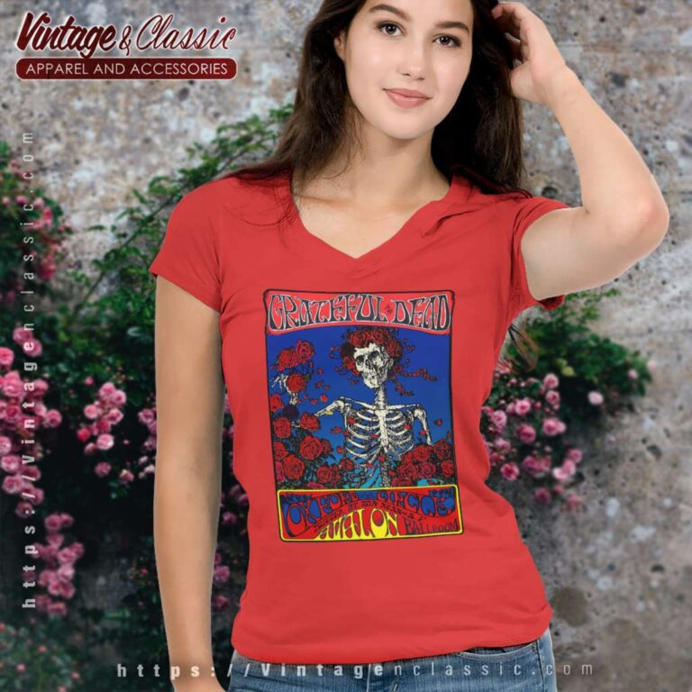 Grateful Dead Shirt Oxford Circle Avalon Ballroom V Neck TShirt Grateful Dead Shirt Oxford Circle Avalon Ballroom V Neck TShirt
