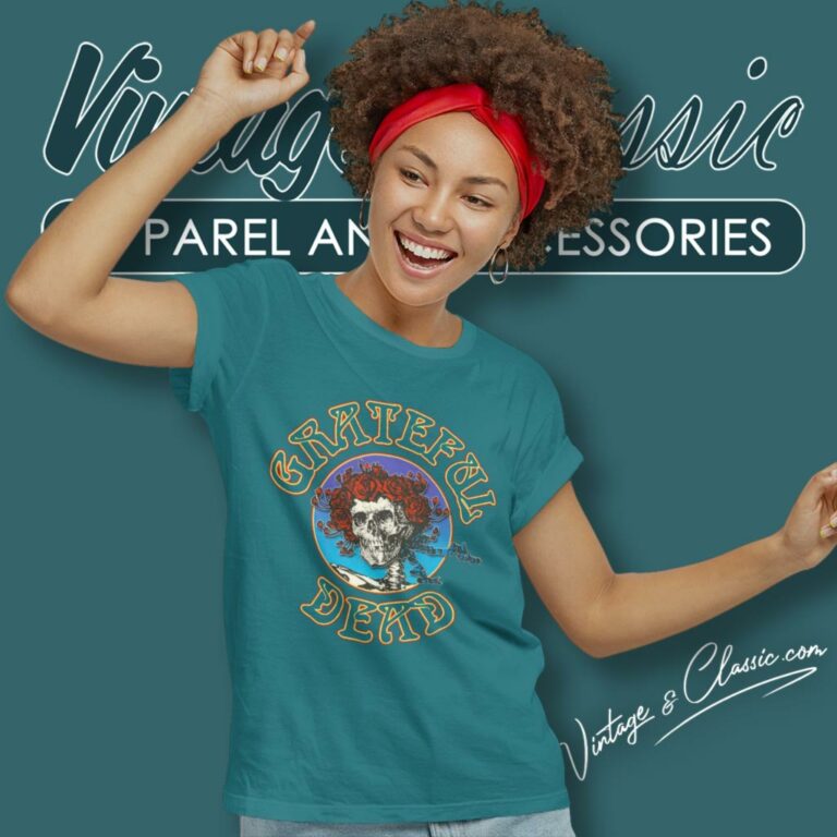 Grateful Dead Shirt Skeleton Rose Women T Shirt Grateful Dead Shirt Skeleton Rose Women T Shirt