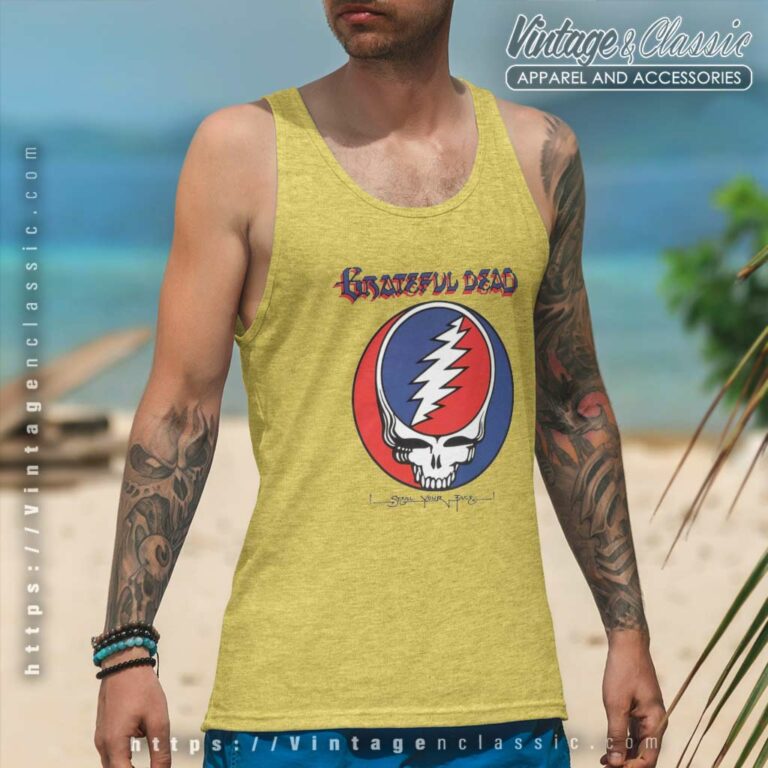 Grateful Dead Shirt Steal Your Face Tank Top Racerback Grateful Dead Shirt Steal Your Face Tank Top Racerback