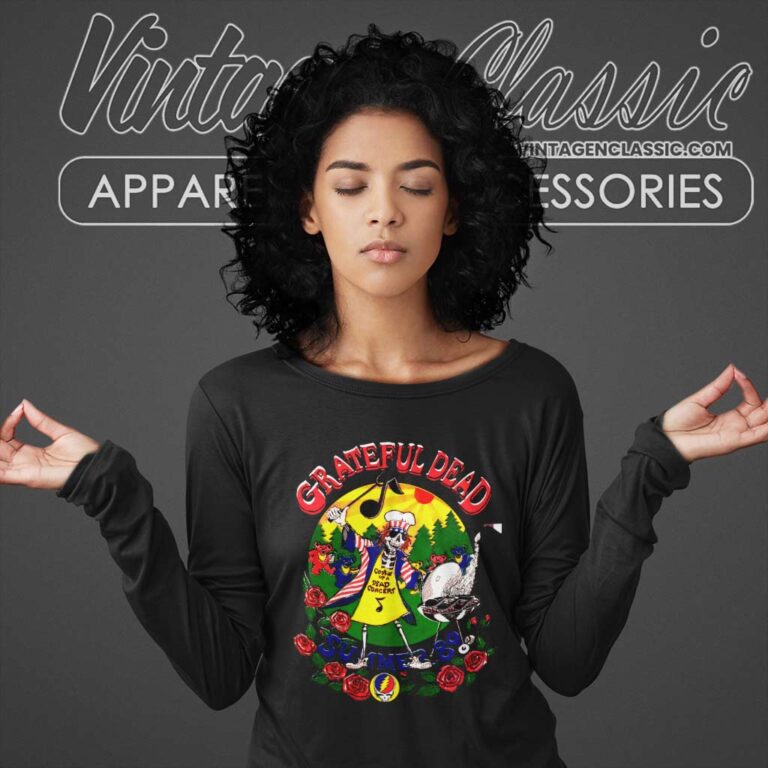 Grateful Dead Shirt Summer 89 Cookin Us Tour Long Sleeve Tee Grateful Dead Shirt Summer 89 Cookin Us Tour Long Sleeve Tee