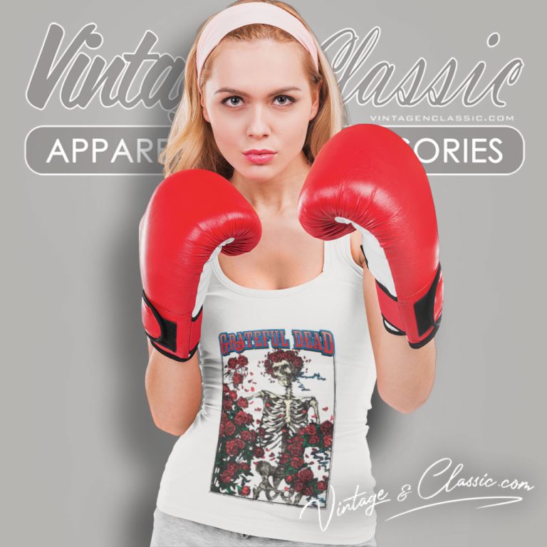 Grateful Dead Skeleton Roses Tank Top Racerback Grateful Dead Skeleton Roses Tank Top Racerback