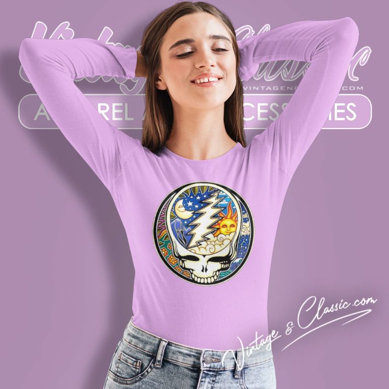 Grateful Dead Skull Sun And Moon Long Sleeve Tee Grateful Dead Skull Sun And Moon Long Sleeve Tee