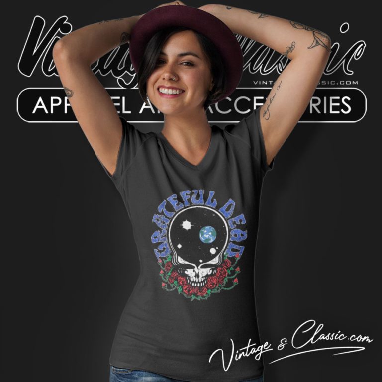 Grateful Dead Space Face V Neck TShirt Grateful Dead Space Face V Neck TShirt