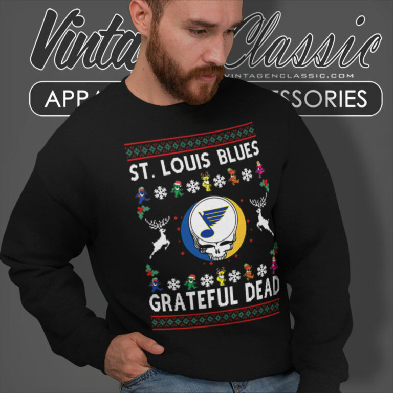 Grateful Dead St Louis Blues Ugly Christmas Sweatshirt Grateful Dead St Louis Blues Ugly Christmas Sweatshirt