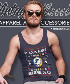 Grateful Dead St Louis Blues Ugly Christmas Shirt 4 Grateful Dead St Louis Blues Ugly Christmas Tank Top Racerback