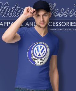 Grateful Dead Steal Your Face Vw Volkswagen Logo V Neck TShirt