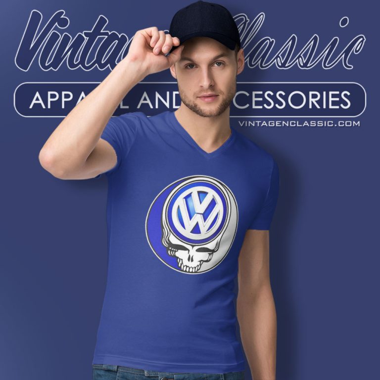 Grateful Dead Steal Your Face Vw Volkswagen Logo V Neck TShirt Grateful Dead Steal Your Face Vw Volkswagen Logo V Neck TShirt