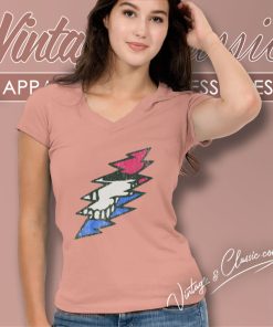 Grateful Dead Stealie Bolt Shirt 5 Grateful Dead Stealie Bolt V Neck TShirt
